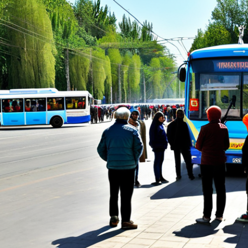 Home 12 Busy Marshrutka Stop**
"A vibrant scene at a marshrutka stop in Chisinau, Moldova. People in modest, everyday clothing are waiting and boarding the buses. A variety of colorful marshrutkas are visible. Background includes typical Moldovan architecture and street scenes. Safe for work, appropriate content, fully clothed, professional, perfect anatomy, correct proportions, natural pose, high quality, detailed, natural lighting."
**